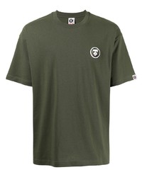 T-shirt à col rond olive AAPE BY A BATHING APE