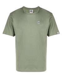 T-shirt à col rond olive AAPE BY A BATHING APE