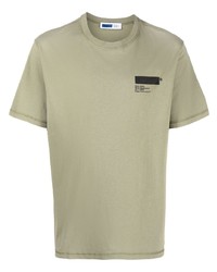 T-shirt à col rond olive AFFIX