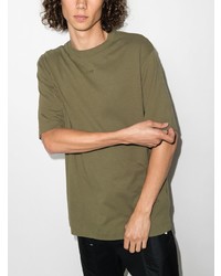 T-shirt à col rond olive Off-White