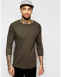 T-shirt à col rond olive Asos