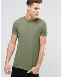 T-shirt à col rond olive Asos