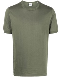 T-shirt à col rond olive Aspesi