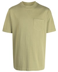 T-shirt à col rond olive Barbour