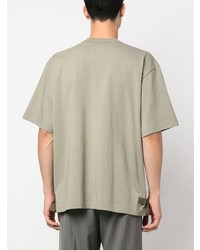 T-shirt à col rond olive Sacai