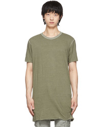 T-shirt à col rond olive Boris Bidjan Saberi