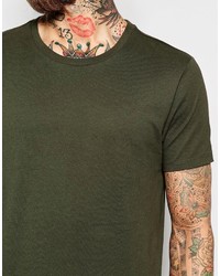 T-shirt à col rond olive Asos