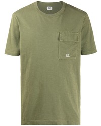 T-shirt à col rond olive C.P. Company