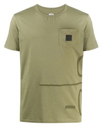 T-shirt à col rond olive C.P. Company