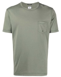 T-shirt à col rond olive C.P. Company