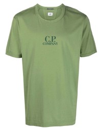 T-shirt à col rond olive C.P. Company