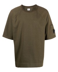 T-shirt à col rond olive C.P. Company