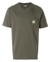 T-shirt à col rond olive Carhartt