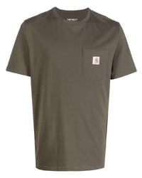 T-shirt à col rond olive Carhartt WIP