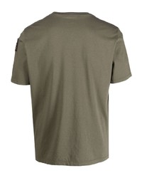 T-shirt à col rond olive Parajumpers