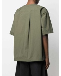 T-shirt à col rond olive Sacai