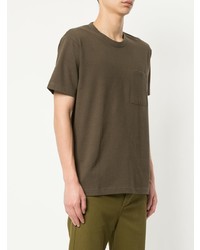 T-shirt à col rond olive Nudie Jeans Co