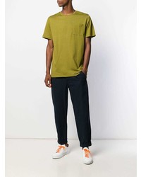 T-shirt à col rond olive A.P.C.