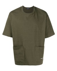 T-shirt à col rond olive Comme des Garcons Homme