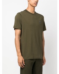 T-shirt à col rond olive Stone Island