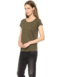 T-shirt à col rond olive Acne Studios