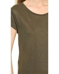 T-shirt à col rond olive Acne Studios