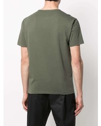 T-shirt à col rond olive Officine Generale