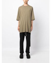 T-shirt à col rond olive Rick Owens DRKSHDW