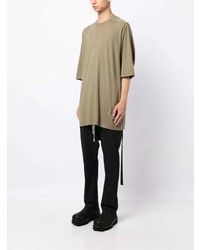 T-shirt à col rond olive Rick Owens DRKSHDW