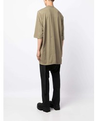 T-shirt à col rond olive Rick Owens DRKSHDW