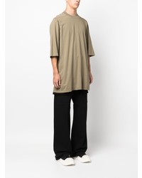 T-shirt à col rond olive Rick Owens DRKSHDW