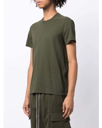 T-shirt à col rond olive Rick Owens