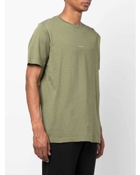 T-shirt à col rond olive Maharishi