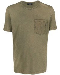 T-shirt à col rond olive Dondup