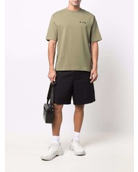 T-shirt à col rond olive Off-White