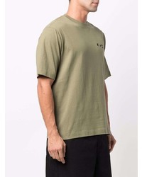 T-shirt à col rond olive Off-White