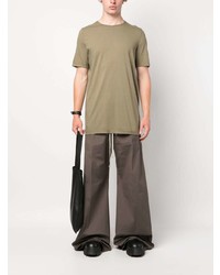 T-shirt à col rond olive Rick Owens DRKSHDW