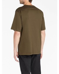 T-shirt à col rond olive Giuseppe Zanotti