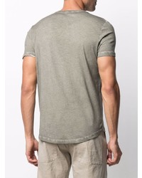 T-shirt à col rond olive Majestic Filatures