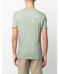 T-shirt à col rond olive Majestic Filatures