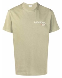 T-shirt à col rond olive Fay