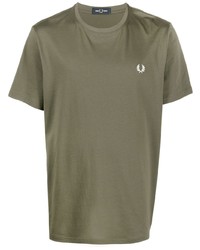 T-shirt à col rond olive Fred Perry