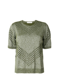 T-shirt à col rond olive Golden Goose Deluxe Brand