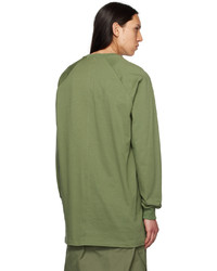 T-shirt à col rond olive Rick Owens