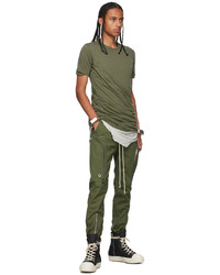 T-shirt à col rond olive Rick Owens