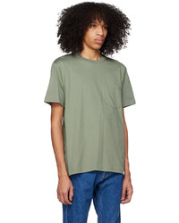 T-shirt à col rond olive Norse Projects