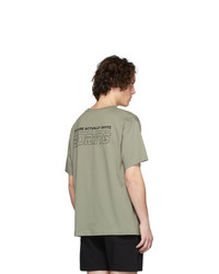 T-shirt à col rond olive Martin Asbjorn