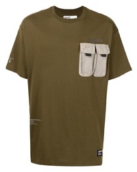 T-shirt à col rond olive Izzue