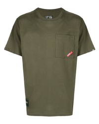 T-shirt à col rond olive Izzue