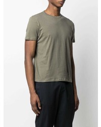 T-shirt à col rond olive Majestic Filatures